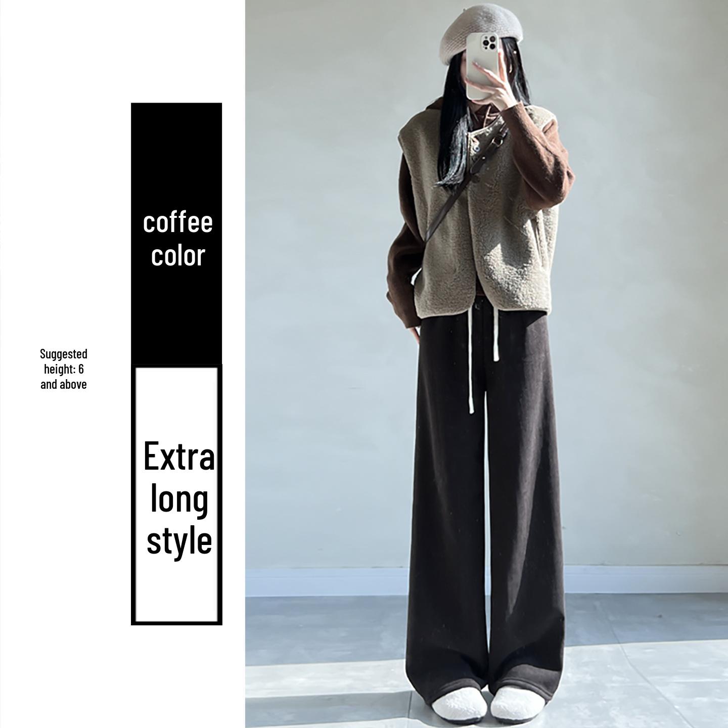 

Women s Thickened Lambswool Wide Leg Corduroy Pants, Plus Velvet Cotton, Autumn/Winter 2025 Edition. Small