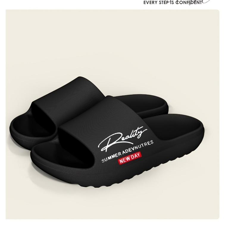 Men Summer Thick Sole Slide Slippers Casual Non Slip Indoor Outdoor Sandals 36
