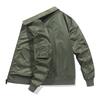 Air Force MA1 pilot jacket men's  autumn and winter solid color windproof warm baseball jacket oversized men's workwear