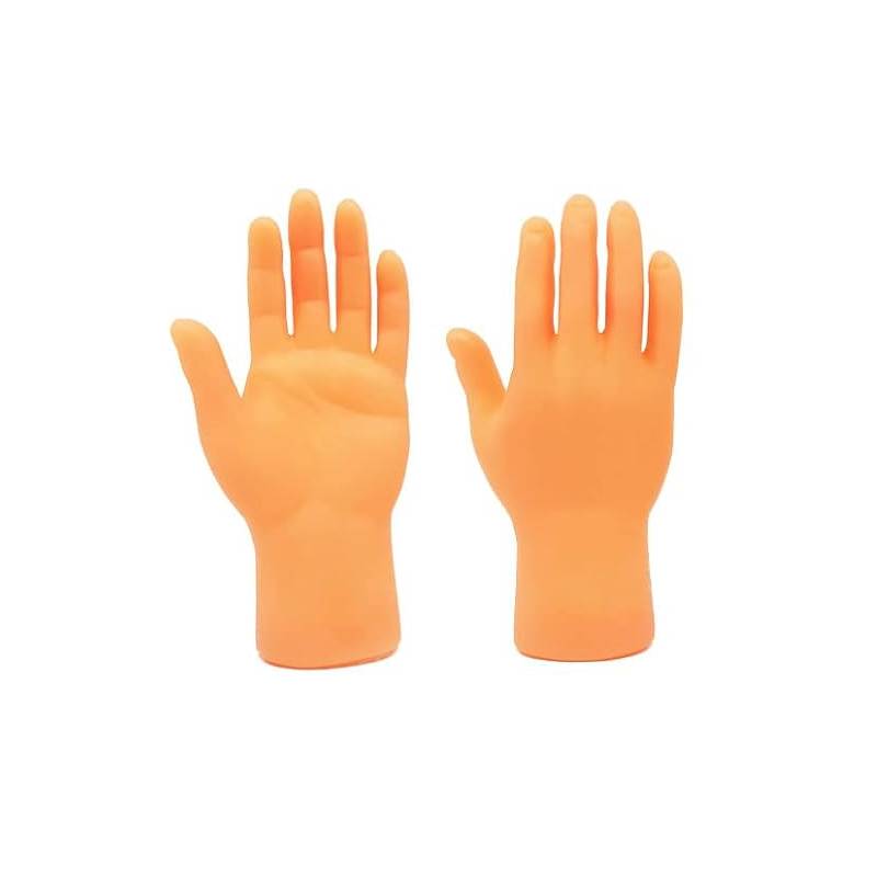2Pcs Tiny Hands Finger Puppets Mini Hand Toy Fake Fingers Funny Prank Toy for Cat Kids Halloween Party DIY Doll House Decoration 6