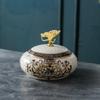 American Retro Ceramic Jewelry Box - European-style Home Storage Organizer and Handicraft Ornament