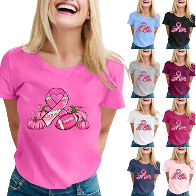 Women's Fashion Casual Round Neck Short Sleeve Tops Pleated Printed Short Sleeve Tops