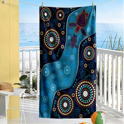 Australian Aboriginal Style Beach Towel High Absorbency & Quick-Dry Comfortable Lightweight