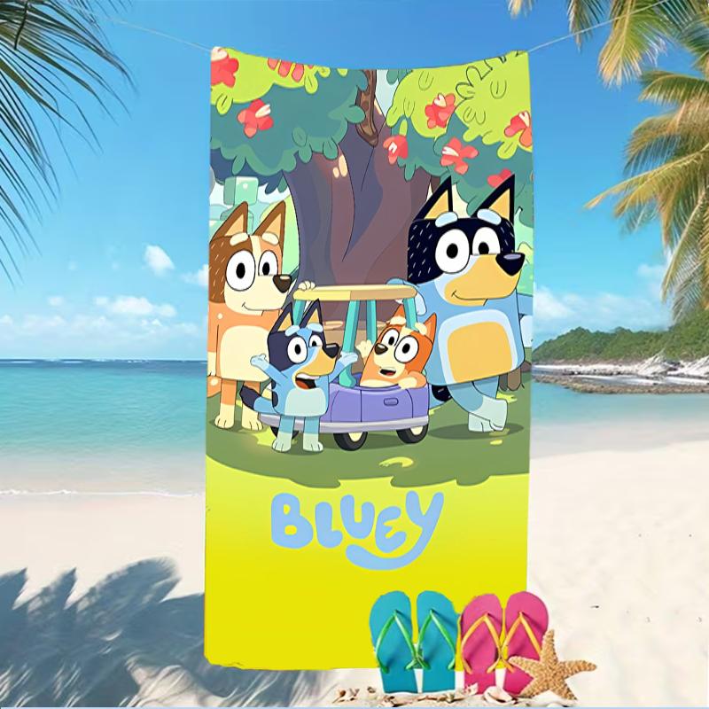 Beach Towel with Bluey Pattern - soft,absorbent,machine washable Lightweight&Modern,swimming,Travel Essentials