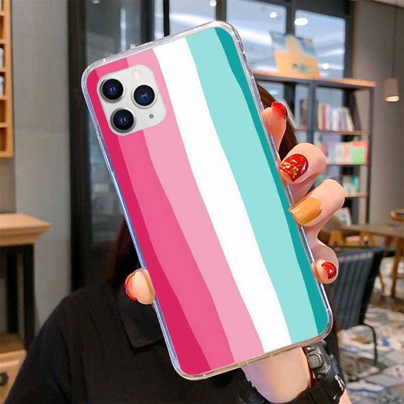 Original Rainbow Phone Case for iPhone 11 12 13 Mini Pro Max 8 7 6 6S Plus X 5 SE 2020 XR XS Case Shell