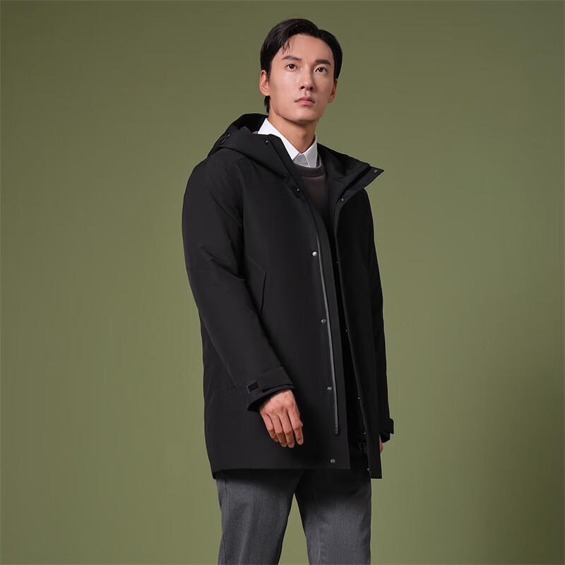Tamboer Men's Detachable Hood Business Goose Down Jacket TA232579