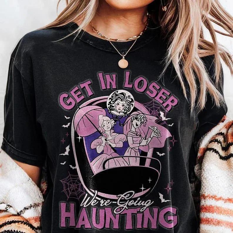 Constance Leota Tightrope Girl Get In Loser Were Going Haunting Tshirt S