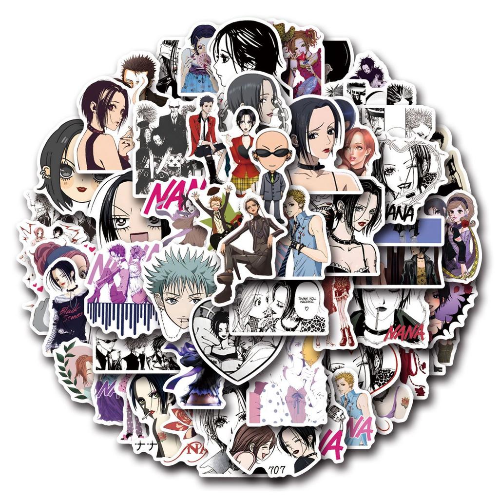 50Pcs Japanese Girls Comics Nana Waterproof Cartoon Stickers Decoration Notebook Mobile Guitar Water Cup Suitcase Graffiti Toys