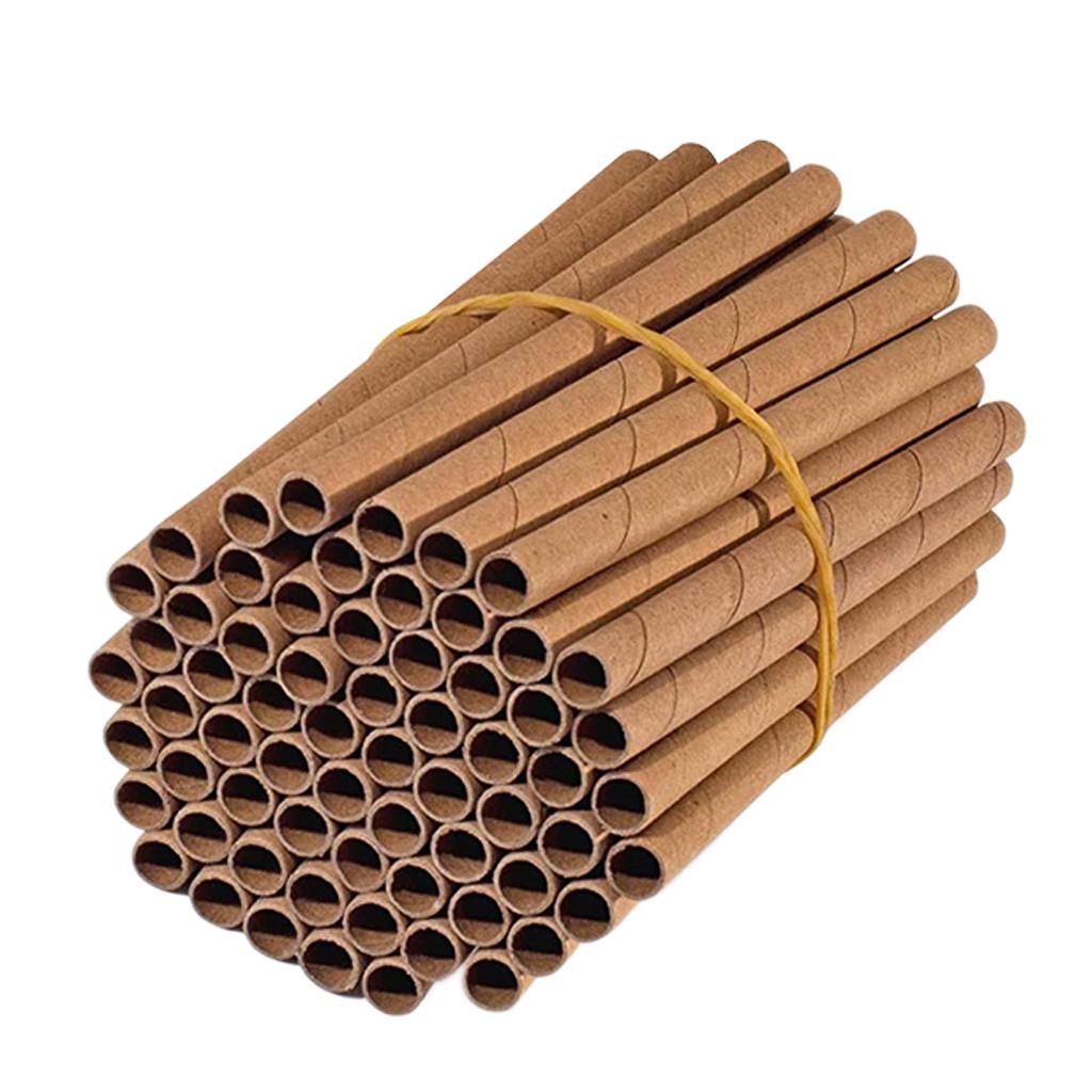 50 Pcs Cardboard Bee Tubes House Garden Pollinator Bee House Nest Tubes Durable Beehive House Garden Gift for Beekeeper