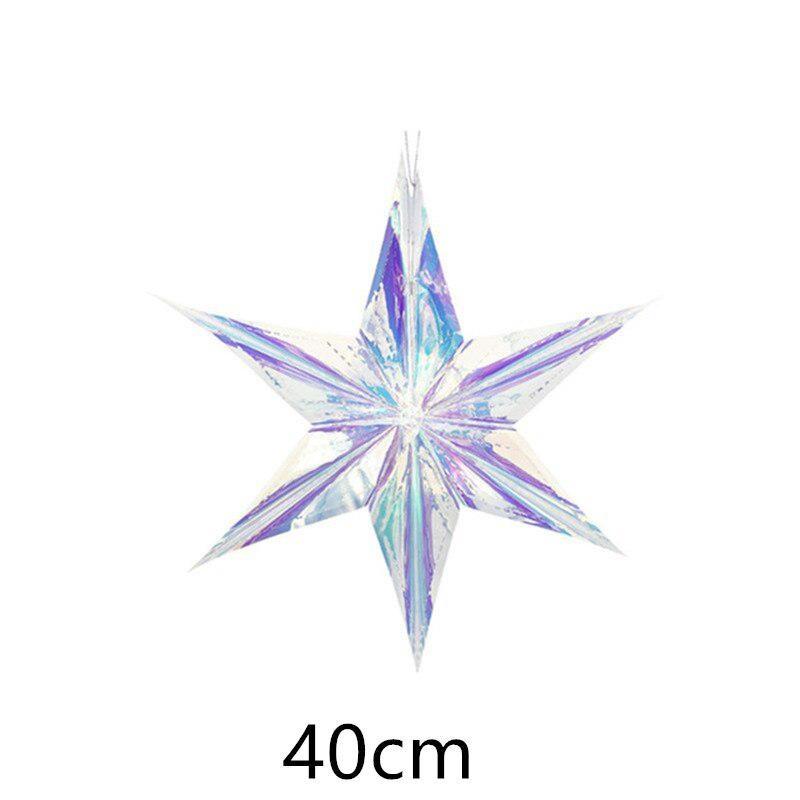 

3D Неоновые огни Пятиконечная звезда Подвеска-пучок цветов Рождественские украшения Украшения для дома Подвески в виде искусственных звезд Товары для вечеринок Hexagonal star 40cm