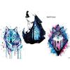Wolf Tattoo Eau Couleurs Multicolore 3 Sheets Bras Bras Tatouage Faux Tatouage Loup 3 COLOR