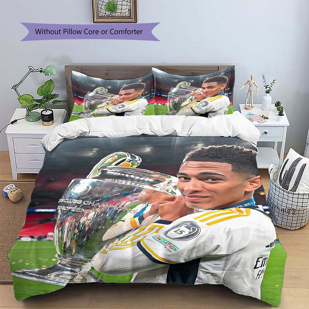 Jude Bellingham Pattern Bedding Home Decoration Birthday Gift (1 * Duvet Cover + 2 * Pillowcase, Without Core),fan Merchandise.