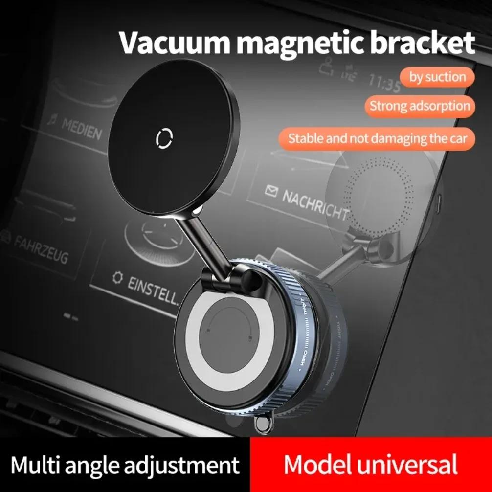 Car Phone Holder 360° Rotating  Foldable Vacuum Magnetic Mount Fast Charging Station for iPhone 17 16 15 14 13 12 Samsung
