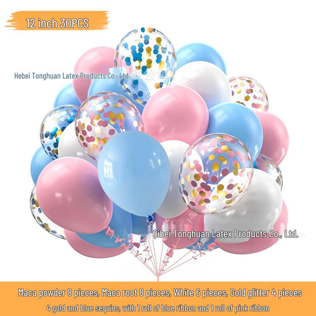 Neues Jahr Matt Glitzer Metallisch Latex Ballon Set für Dekorative Foto Atmosphäre