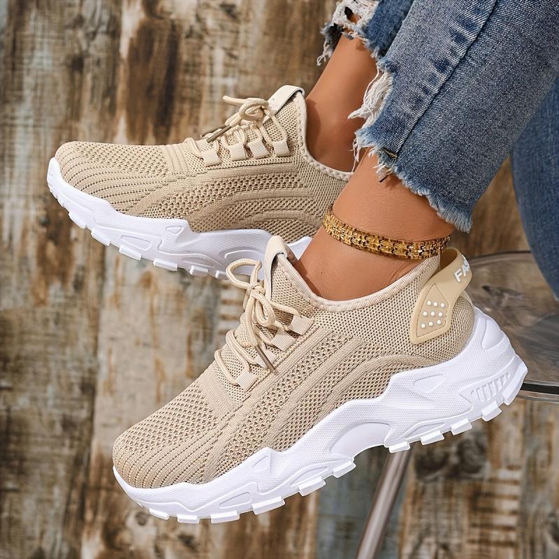 Flying weaving shock-absorbing fashion lightweight sports shoes casual shoes summer feet running shoes women's mesh breathable new models