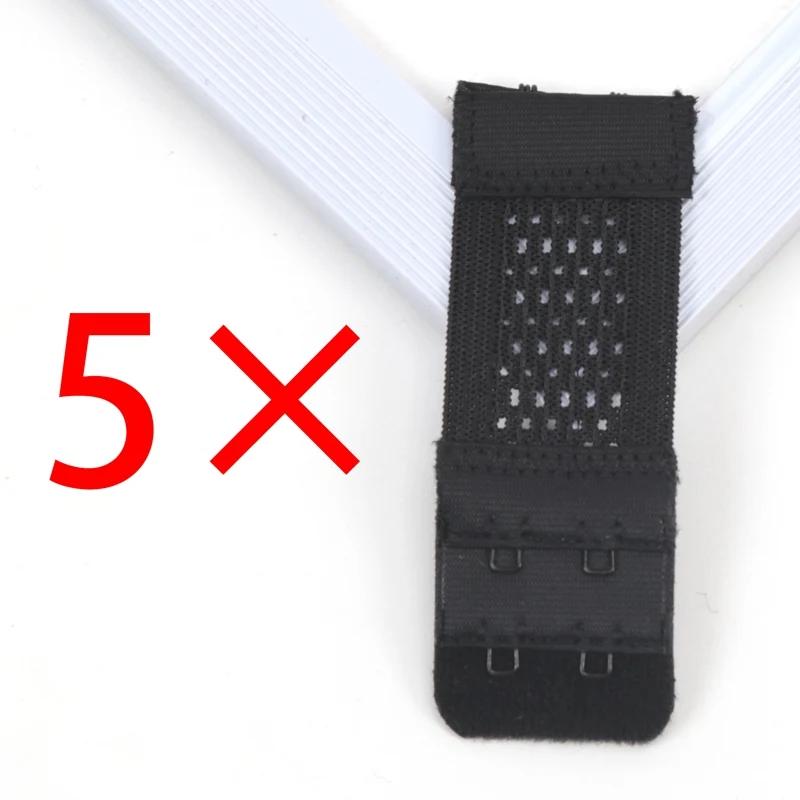 5pcs Bra Extender for Women's Elastic Bra Extension Strap Hook Clip Expander Adjustable Belt Buckle Intimates Accessories