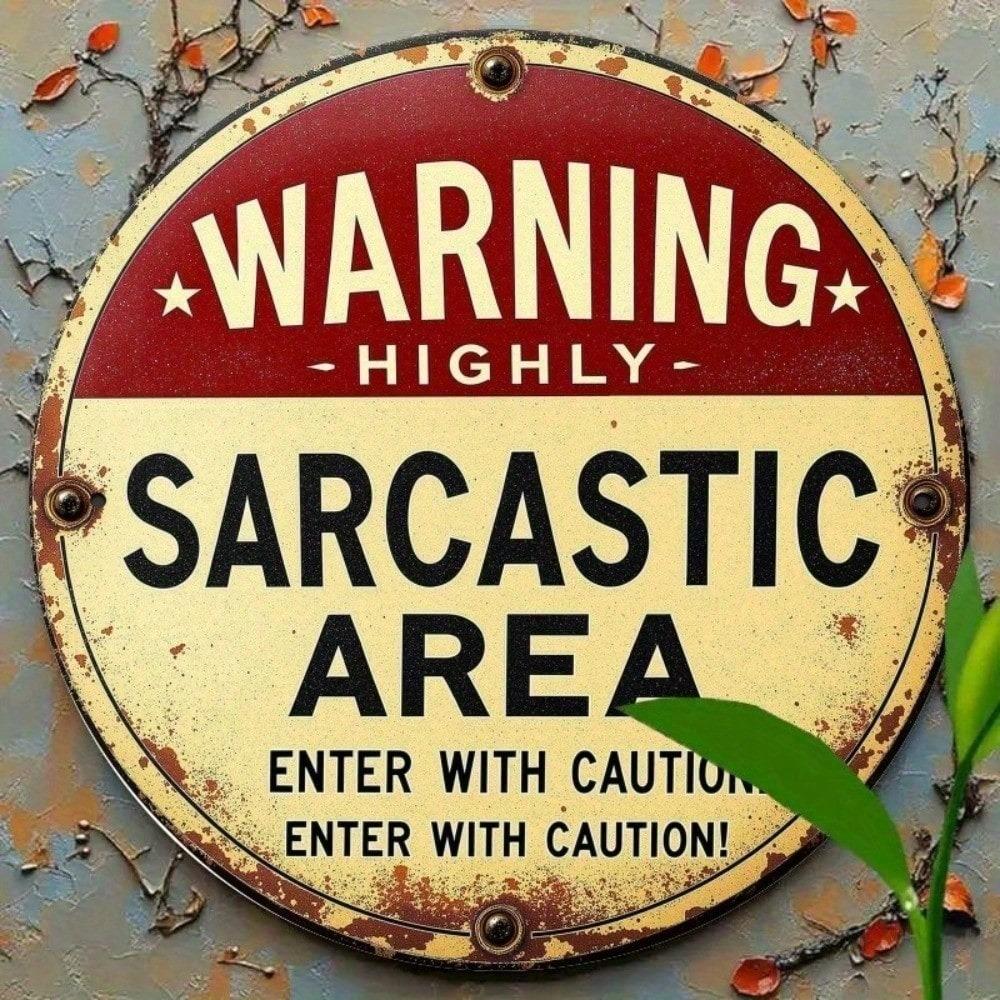 Vintage Metal Tin Sign 8x12 Inches Funny Warning Plaque for Home Bar Man Cave Retro Decor
