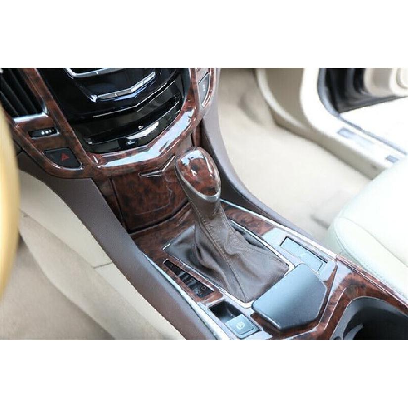 Car Central Console Gear Shift Strip Cover For Cadillac SRX 2010-2016 Wood Grain