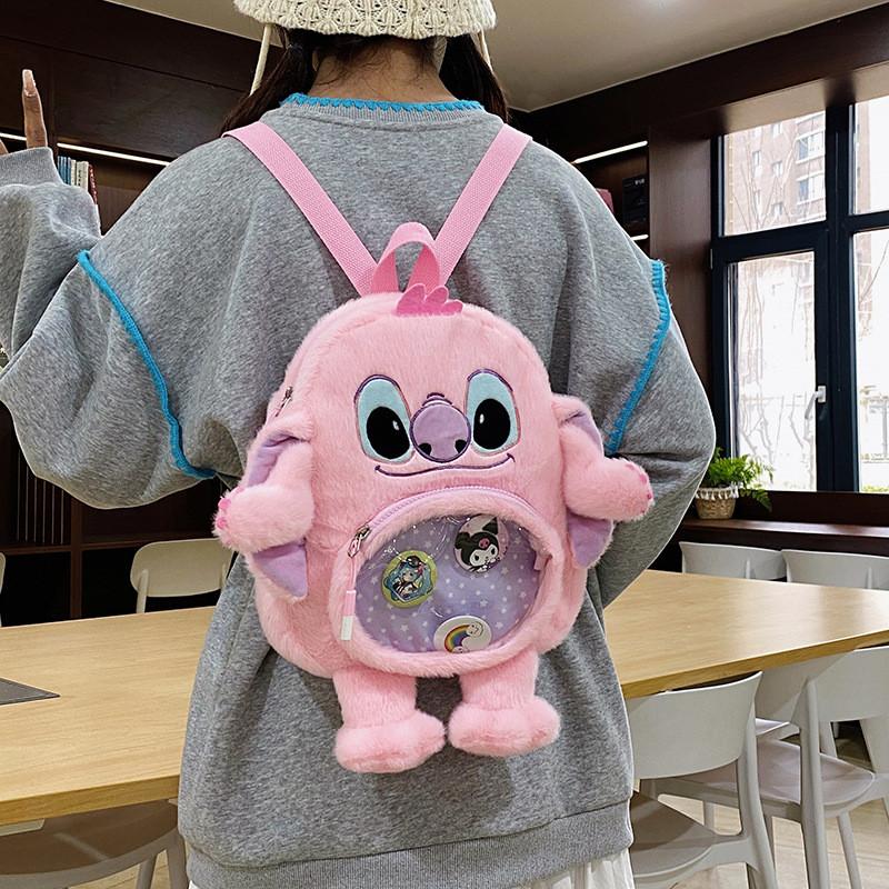 Stitch Angel Niedlicher Plüschrucksack Mit Cartoon-Design Für Den Täglichen Gebrauch