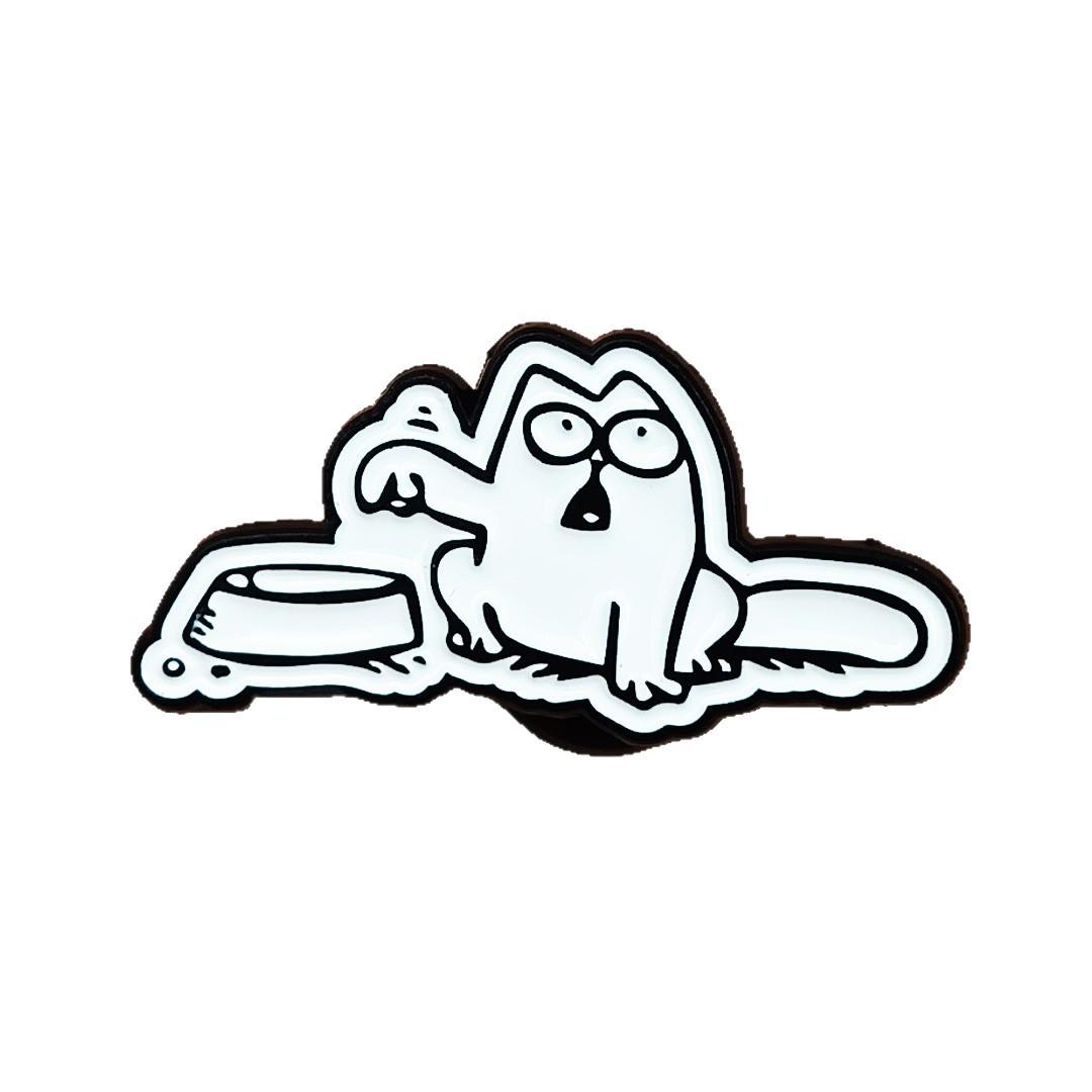 Cute Cartoon Cat Brooch: Abstract Shape, Drip Oil Alloy Design – Funny Backpack & Clothing Accessory Badge