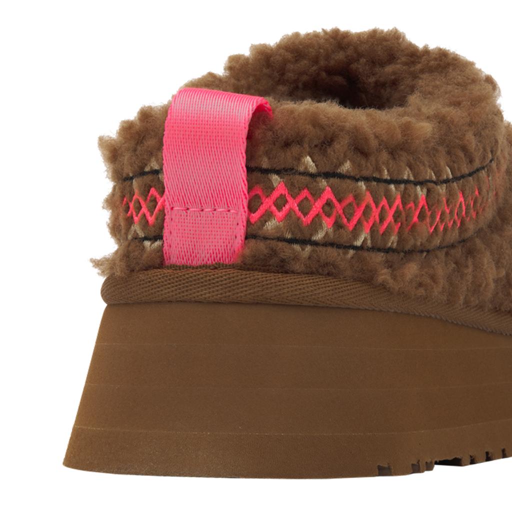 UGG Tazz Braid Slipper Hardwood femei pantofi maro 1143976-HWD