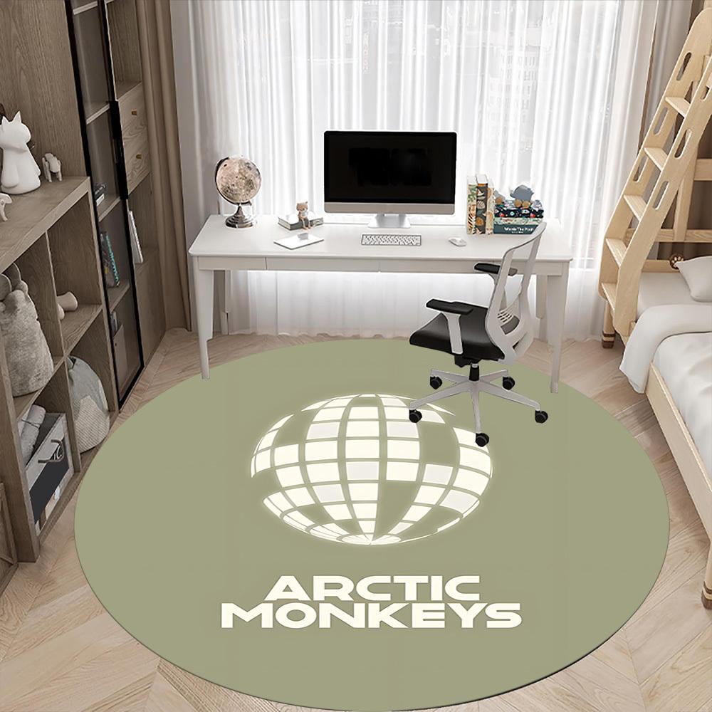 1pc Arctic Monkeys Chair Carpet for Office Non Slip, Lightweight, Machine Washable Rug for Office Holiday Decor
