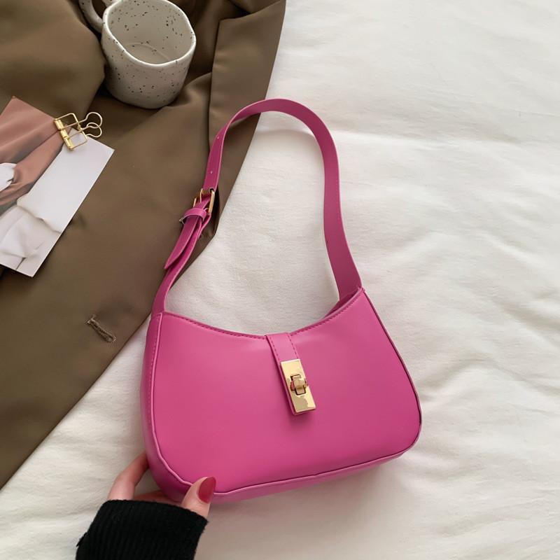 

Modern Chic Handbag For Women 2023 Stylish Street Trend Zip Closure Bag рожевий червоний колір