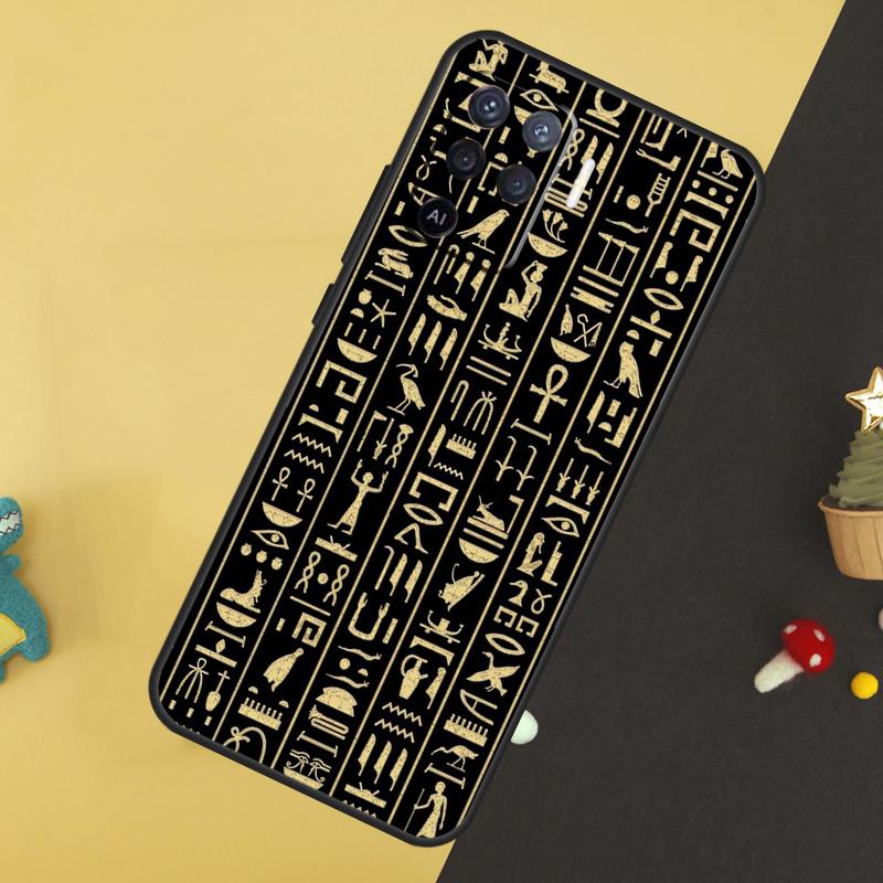 Egypt Pharaoh Mural For OPPO A9 A5 A53 2020 A52 A72 A96 A76 A16 A54 A74 A94 A58 A78 A98 A15 A79 A17 A57 A77 Case