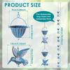Hummingbird and Cup Rain Chain Metal Rain Catcher Chain For Gutter Roof Decoration Metal Drainage Rain Chain Outdoor Garden Deco