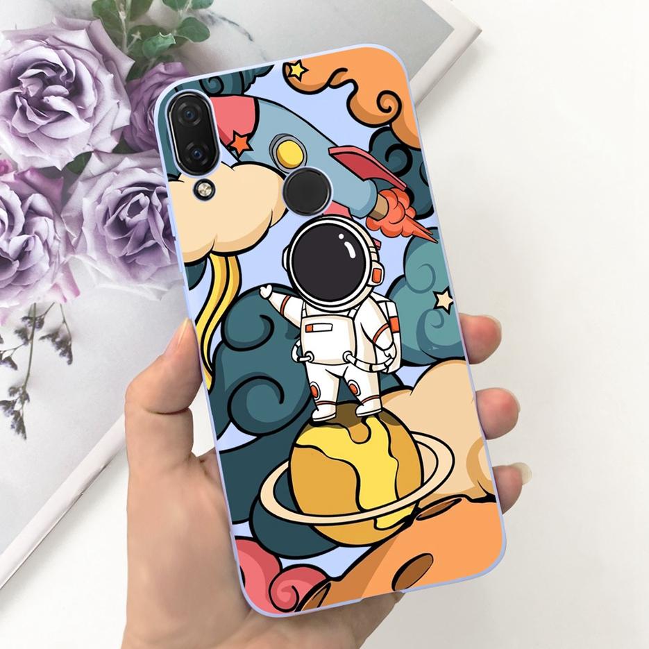 For Huawei Nova 3i Case INE-LX1 Cute Astronauts Cover Soft Silicone Phone Case For Huawei P Smart Plus 2018 Nova3i Fundas Bumper