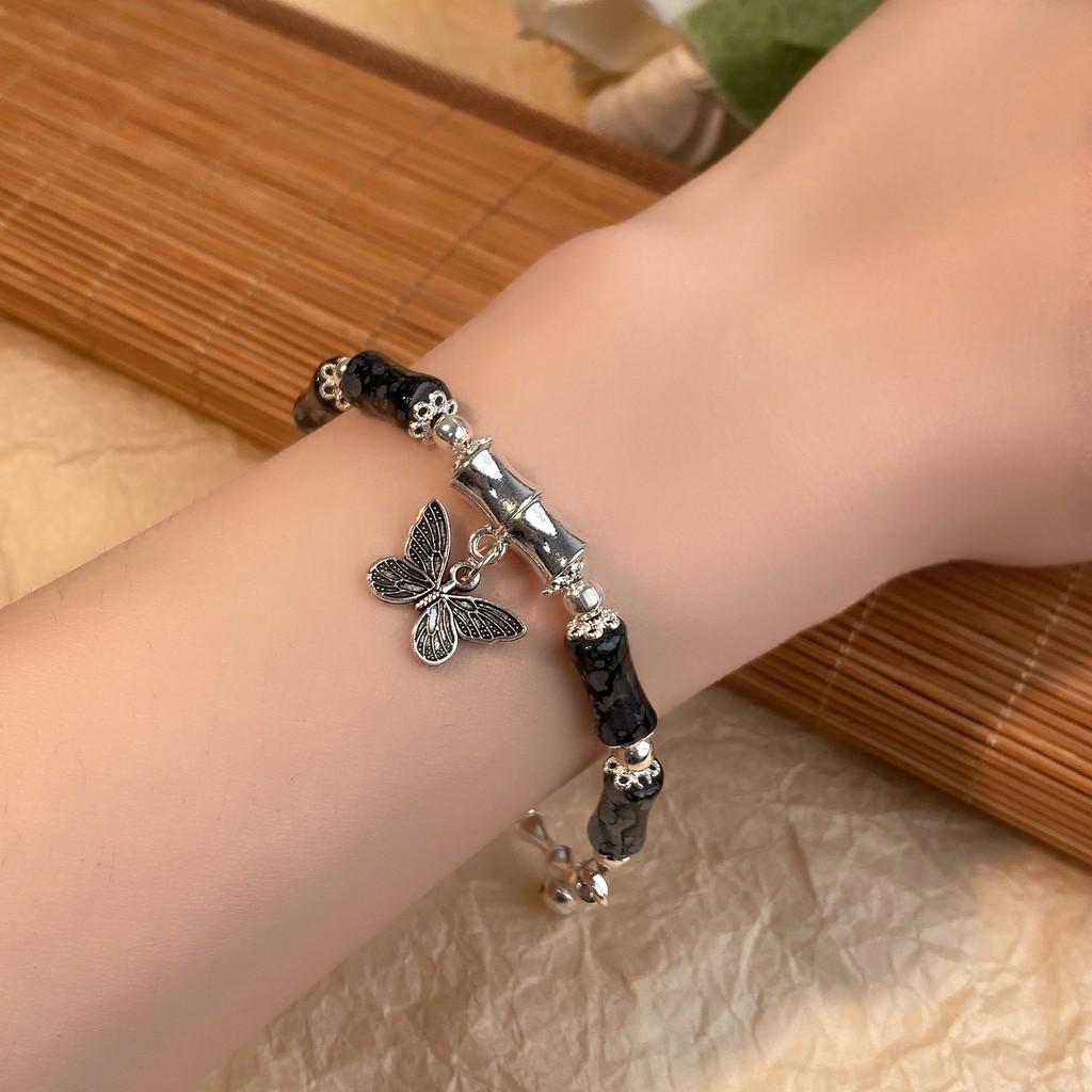 Spring 2024 Fashion Butterfly Bracelet For Women With Tassels Beads And