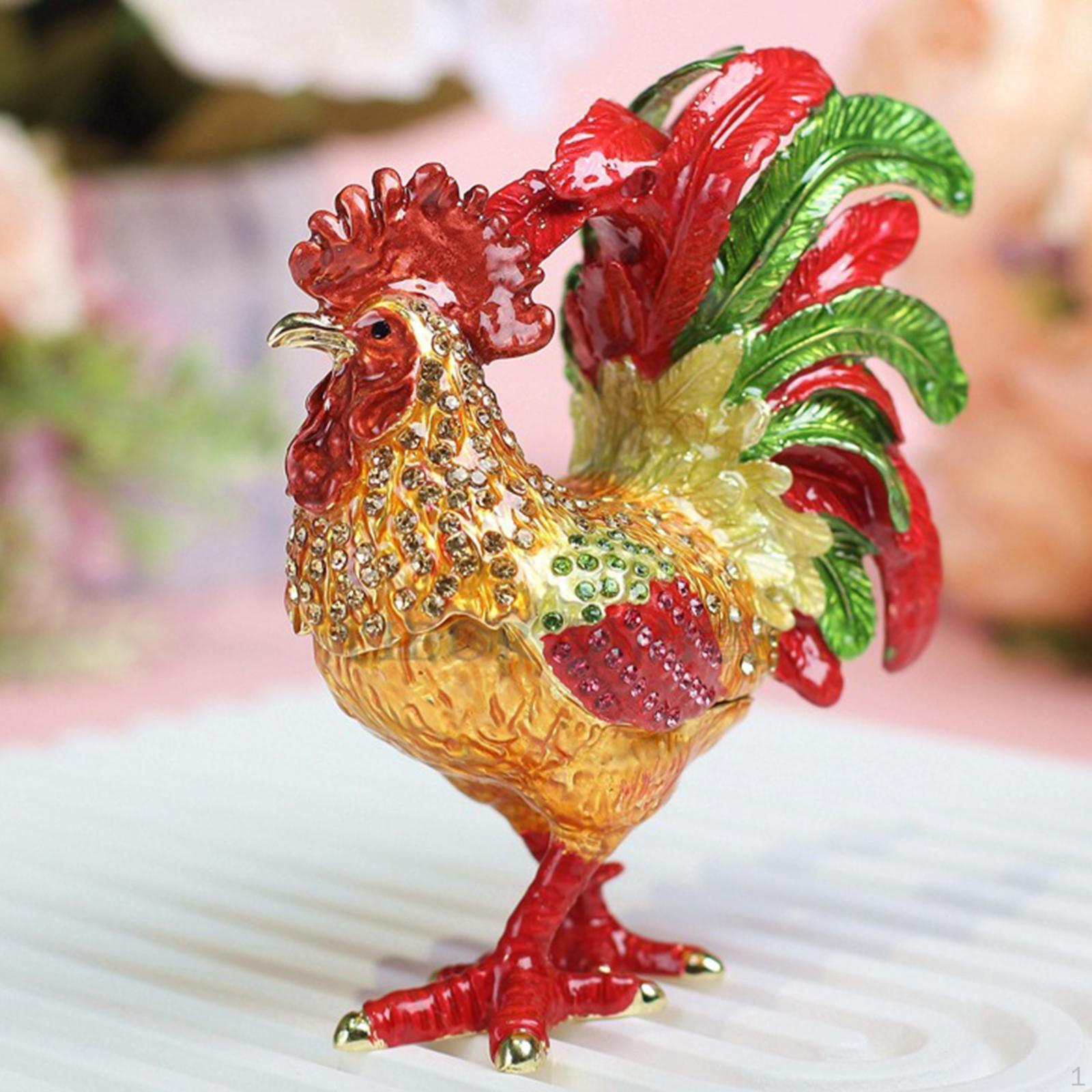 

Декоративная шкатулка в виде петуха для хранения украшений и аксессуаров Red Green