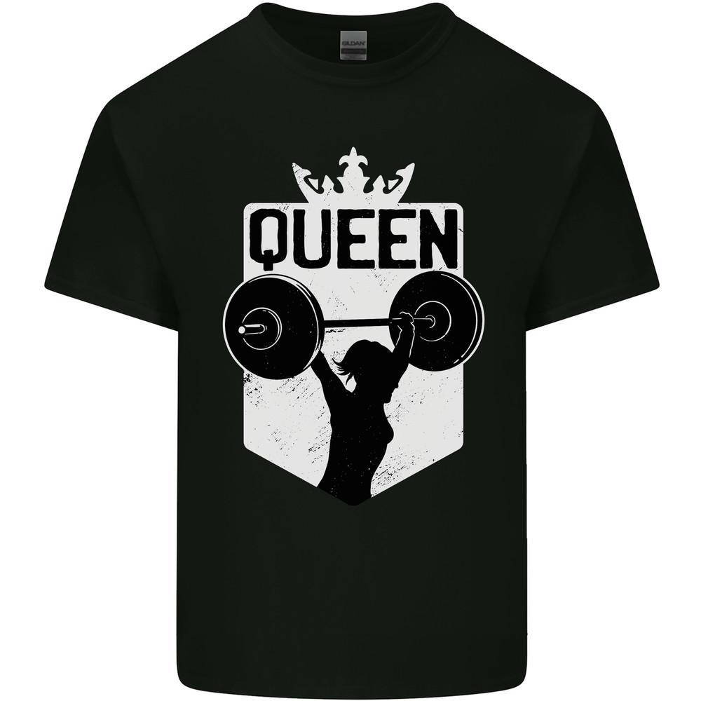 Gym Queen Female Bodybuilding Training Mens Light Cotton T-Shirt Unisex T-Shirt S