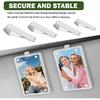 6PCS Visor Clips for Cars,Self-Adhesive Sun Visor Picture Clip for Personalizing Your Car Decor,Stainless Steel Visors Clip Photo Frame Car