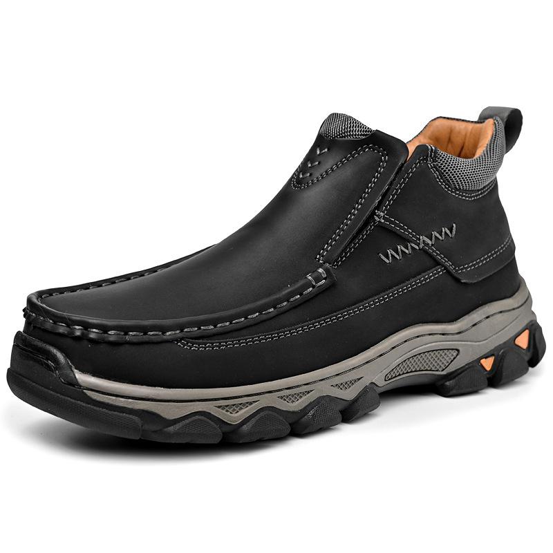 

Winter men s shoes urban outdoor wear-resistant casual hiking boots men s leather boots 49