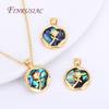 18K Real Gold Plated Abalone Shell Classic Pendants For Necklace Making,Charms DIY Jewelry Making Findings Accessories
