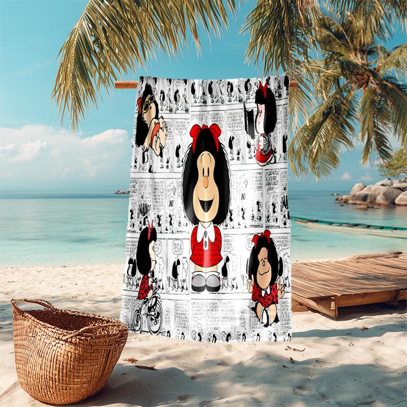 Mafalda Beach Towel Outdoor Camping Beach Towel for Vacation Swim Outdoor Pool Absorbent Bath Towel