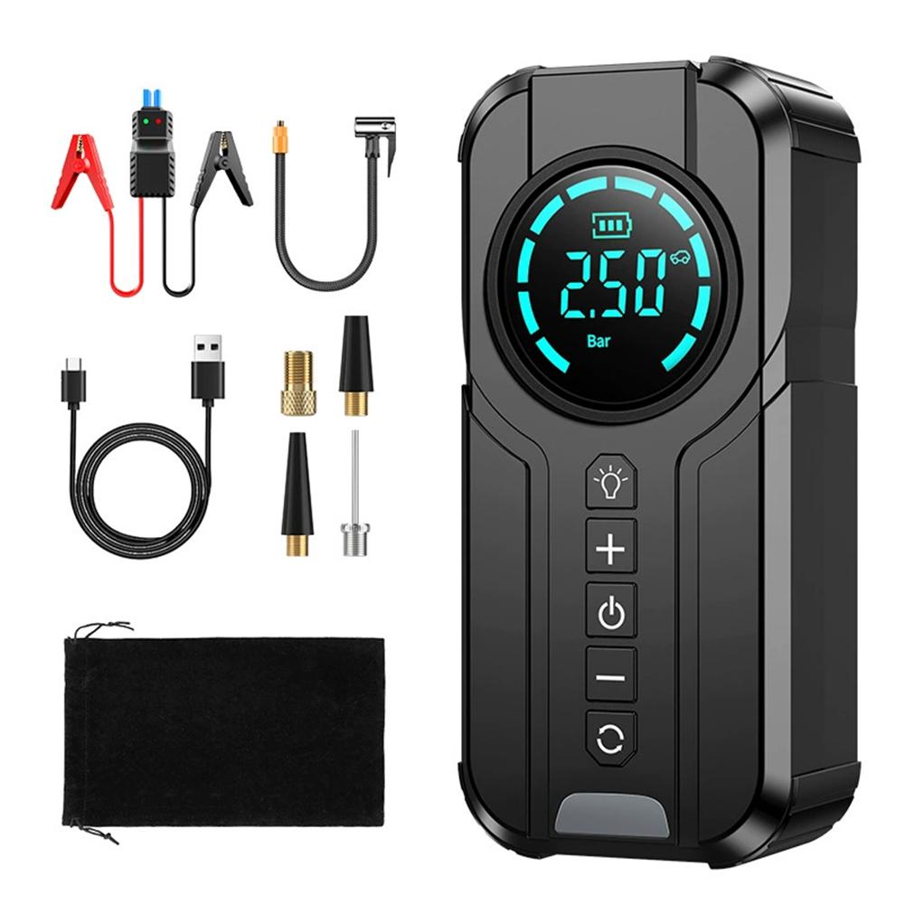 150PSI Mini Tire Inflator Multifunctional Car Tires Air Pump USB Rechargeable 4 in 1 Wireless Air Pump for Emergency