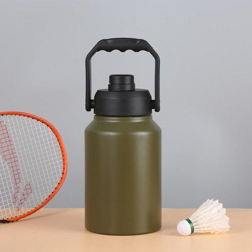 Ice Container, Camping Water Bottle, Sports Bottle, 2 Liter/3.5 Liter Large Capacity, Easy to Clean, Extra Wide Mouth, Double Stainless Steel Bottle,