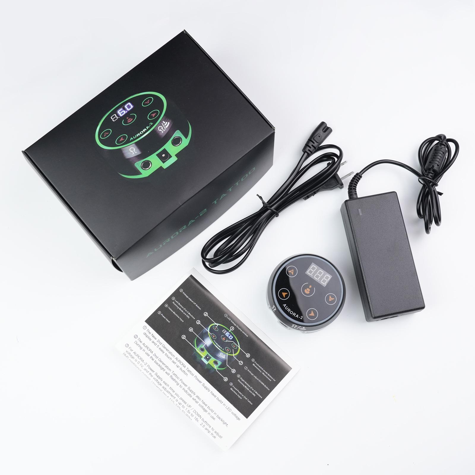 

Aurora Gen 2 Tattoo Power Supply & Foot Pedal Kit