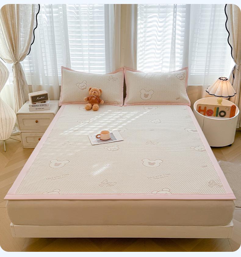 2026 A-Class Summer Cooling Ice Bean Three-Piece Bedding Set for Single Bed