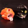 Desktop Figurine for Window Sill LED Light-Up Halloween Pumpkin Moon Figurine, Spooky Face Crescent Indoor Table Centerpiece Skull Night Light