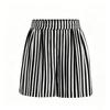 Women's Casual Fashion Striped Beach Vacation Drawstring Shorts with Pockets Lightweight Comfortable Summer Loose Fit