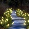 Solar Garden Lights Outdoor Path Marker Lights Waterproof Lawn Lighting Device Set Of 2 Outdoor Decor Lamp For Patio Yard