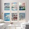 Nordic Hokusai Ohara Koson Japan Style Wave Wall Art Canvas Painting Plakaty I Wydruki Obrazy Ścienne Do Salonu Wystrój Domu