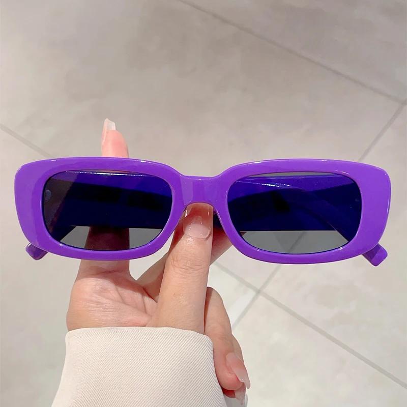 Vintage Rectangle Sunglasses Women New in Original Shades for Wedding Trendy Fashion Design Party Bride Sun Glasses