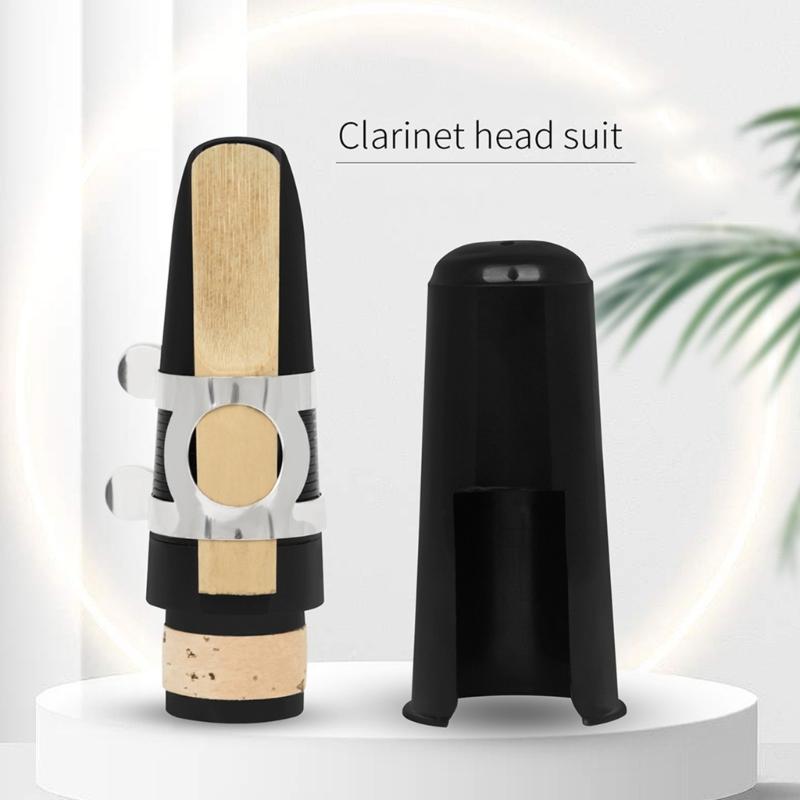Clarinet Mouthpiece Kits Clarinet Blowing Head with Ligature,one Reed and Plastic Cap Replacement Clarinet Accessories