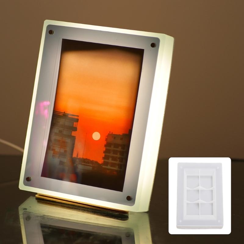 Multifunctional Silicone Moulds Reusable Picture Frames Moulds Silicone Molds Resin Art Molds Suitable for Crafting