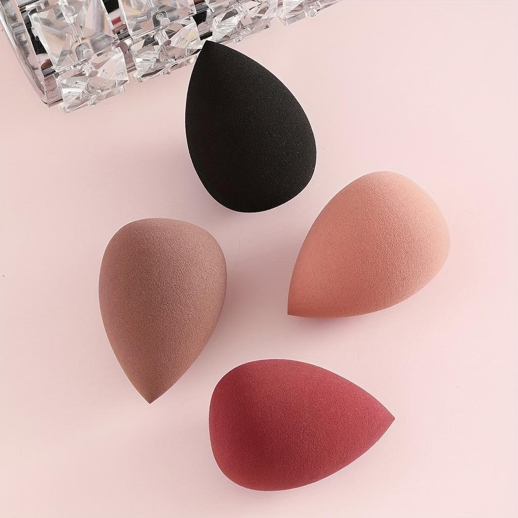 4 Cosmetic Sponge Sets, Cosmetic Egg, Dry and Wet, Cosmetic Sponge for Liquid Foundation, Honey Powder and Foundation Make-up