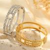 New Wide Version of Titanium Steel Light Luxury and High-end T-shaped Horseshoe Bracelet